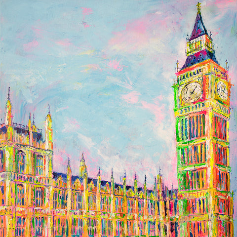 80x80cm Original painting on canvas - Big Ben