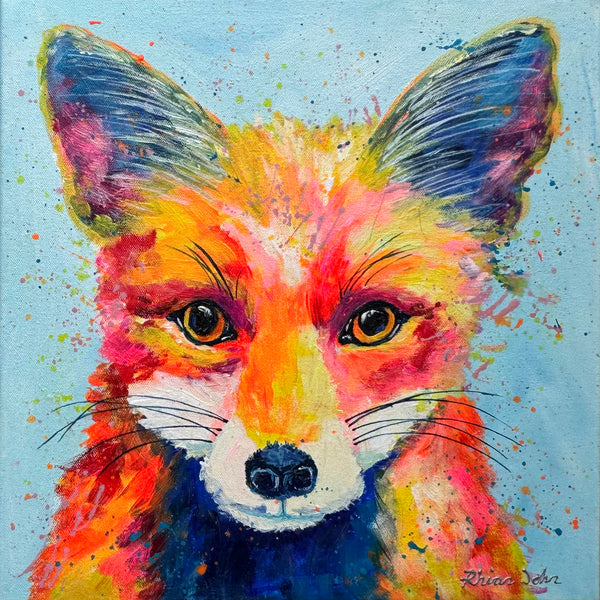 40x40cm Original painting on canvas - Fox