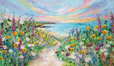 120x70cm Original Painting - Beyond the Foxgloves