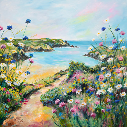 80x80cm Original painting on canvas - Sleepy Cove