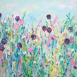 60x60cm Original Painting Cheerful Meadow