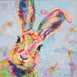 80x80cm Original painting on canvas - Willow Hare