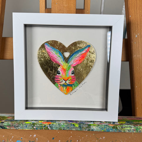 Framed Mini Original Heart Painting - 9