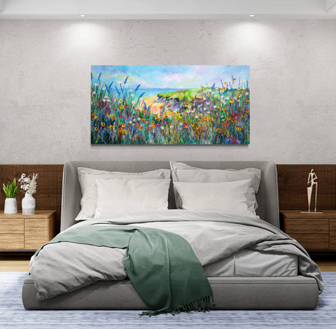 25% OFF Canvas Print of Seaside Sanctuary 100x50cm