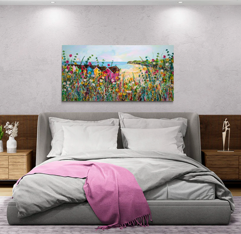25% OFF Canvas Print of Beachfront Hideaway 100x50cm