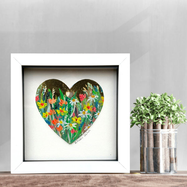 Framed Mini Original Heart Painting - 1