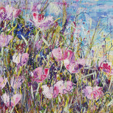 Canvas Print of 'Pink Meadow' Square