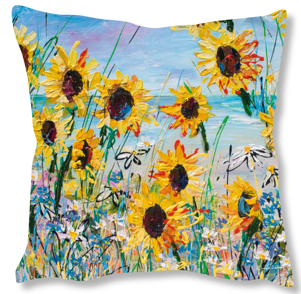 Faux Suede Art Cushion - You Are My Sunshine