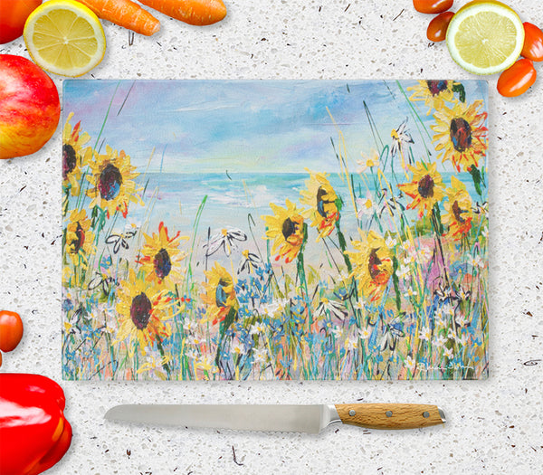 Glass Chopping Board of 'You Are My Sunshine'