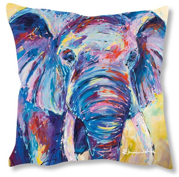 Faux Suede Art Cushion - Nellie Ellie Elephant
