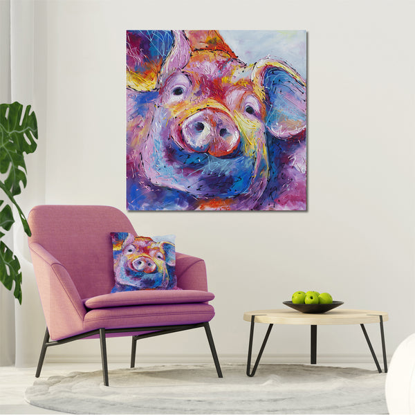 Canvas Print of 'Truffles' Pig