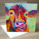 Jersey Cow' blank greetings card