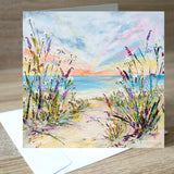 In The Breeze' blank greetings card