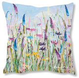 Faux Suede Art Cushion - My Meadow