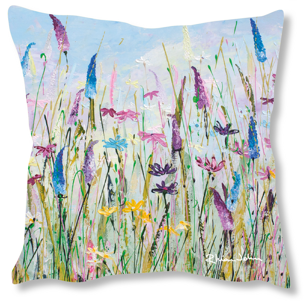 Faux Suede Art Cushion - My Meadow