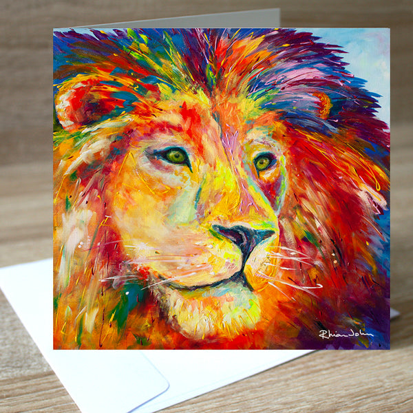 Lion Pride' blank greetings card