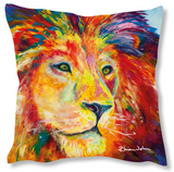 Faux Suede Art Cushion - Lion Pride