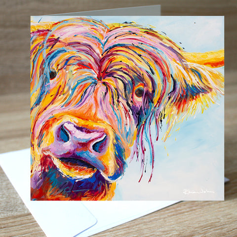 Chater Highland Cow' blank greetings card