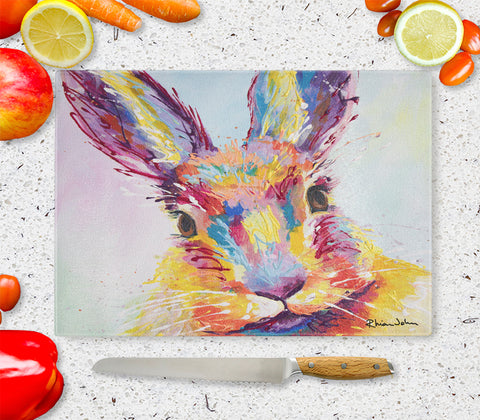 Glass Chopping Board of Bella Bunny Rabbit
