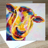 Baasil Sheep blank greetings card