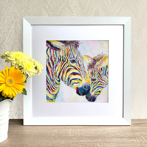 Framed Print - Two Zebras
