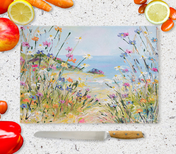 Glass Chopping Board of Holiday