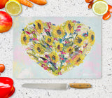 Glass Chopping Board of 'All My Love'