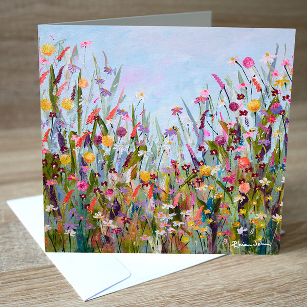 Nature Meadow blank greetings card