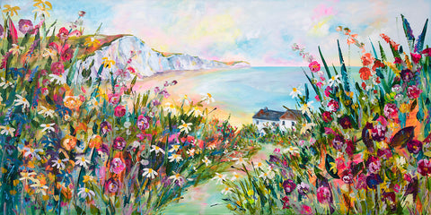 140x70cm Original painting on canvas - Holiday Heaven