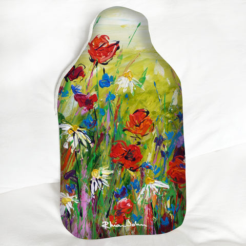 Hot Water Bottle - Poppies and Daisies
